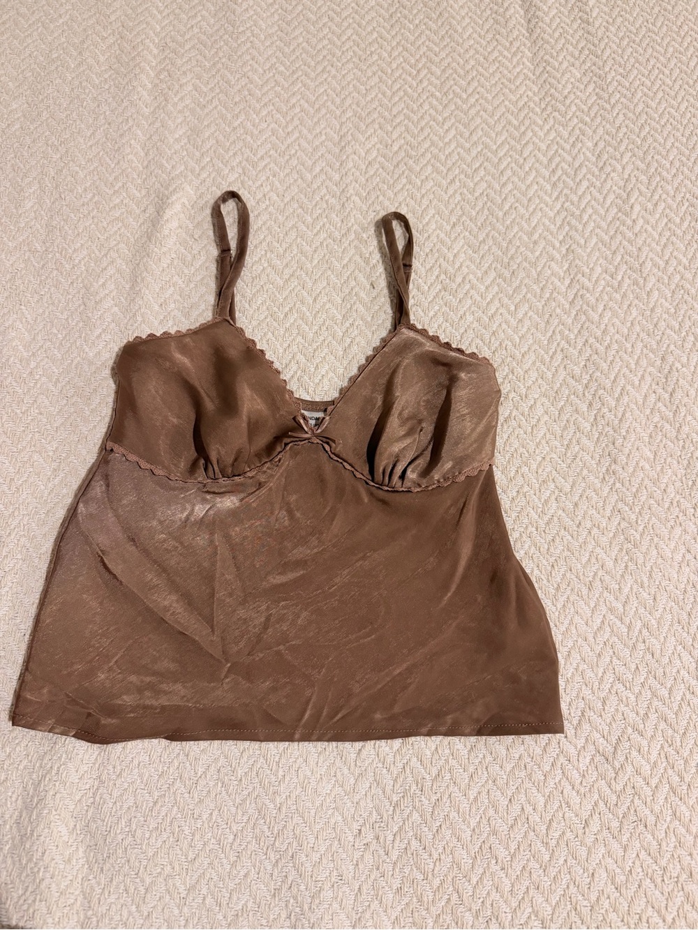 No Boundaries Shimmery Brown Camisole Tank